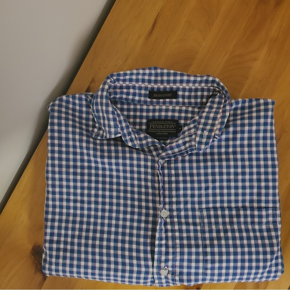PENDELTON Plaid dress shirt Sz Medium